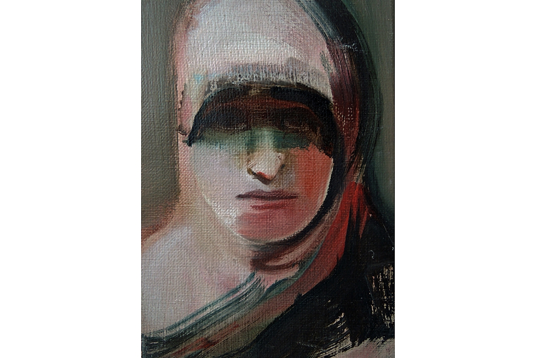 "Girl" Oilpaint on linen 13x18 cm 2000  "Gorcum Revisted" Joke van Lieshout Gallery