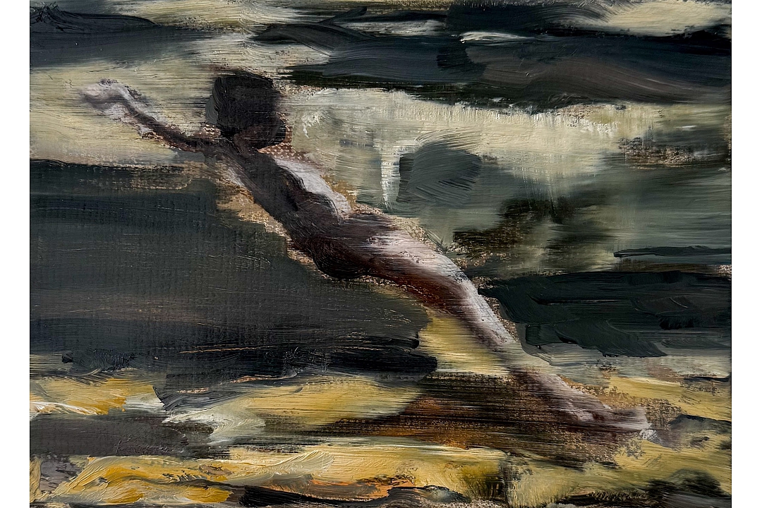 "Into The Deep" oil on linen 13x18cm 2025