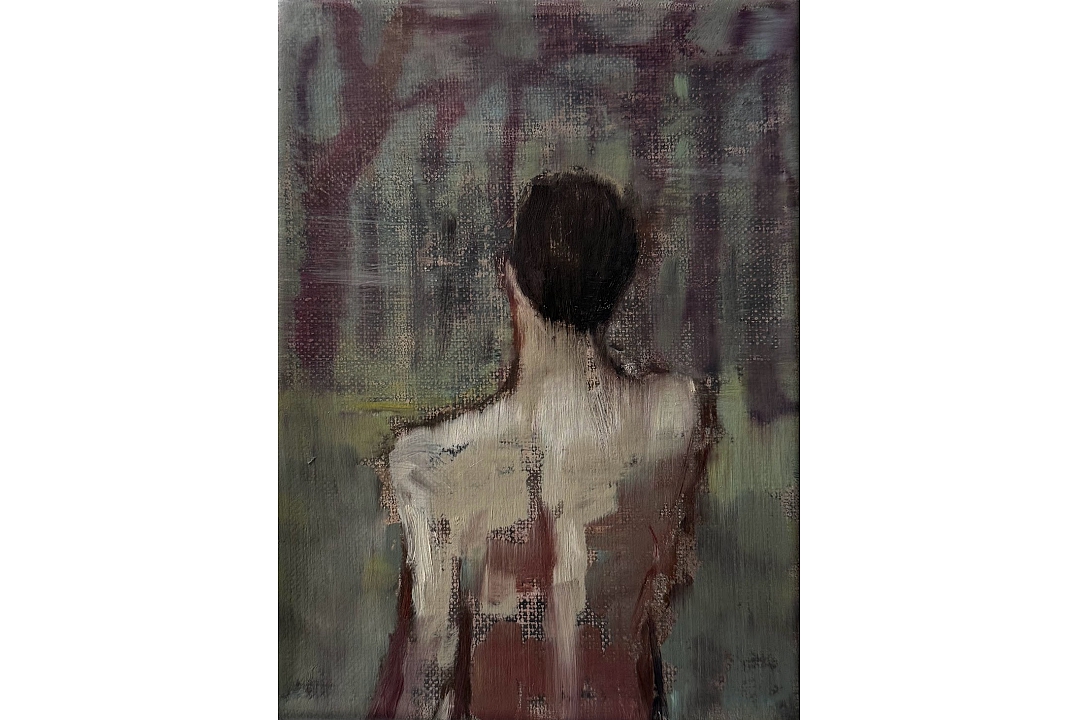 "Into The Woods" oil paint on linen 13x18cm 2025