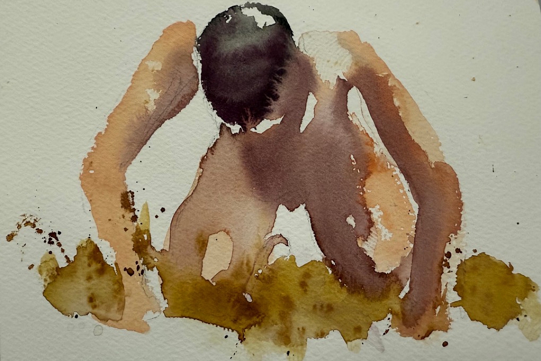 "Stuck In The Mud" watercolor 13x18cm 2025