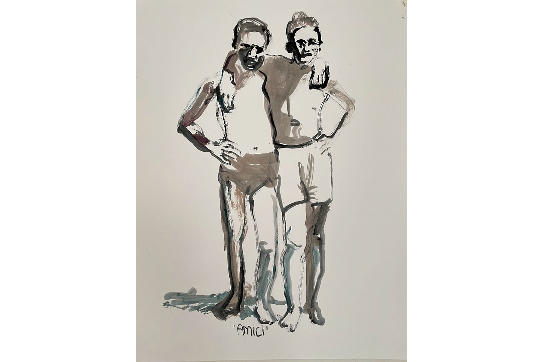 "Amici" drawing 48x64cm 2022
