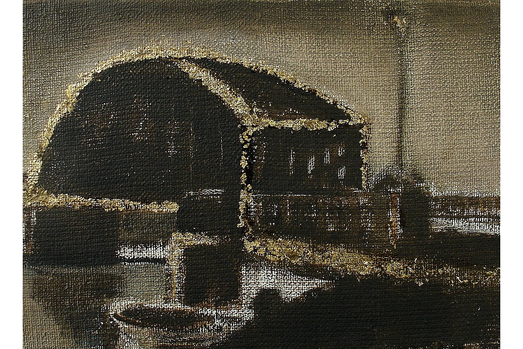 "Sporen Lekart" 2010 olieverf 13x18cm 