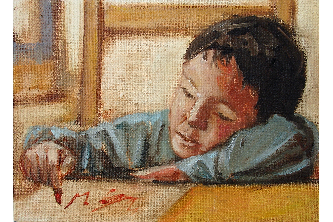 Oilpaint on canvas 13 x 18 cm 2006 " Once Upon a Time" 