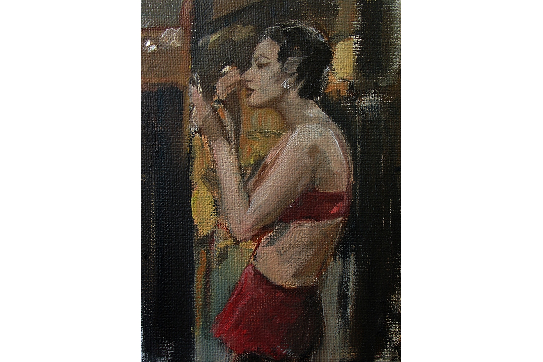 Oilpaint on linen 13 x 18 cm 2003 " Byoux"