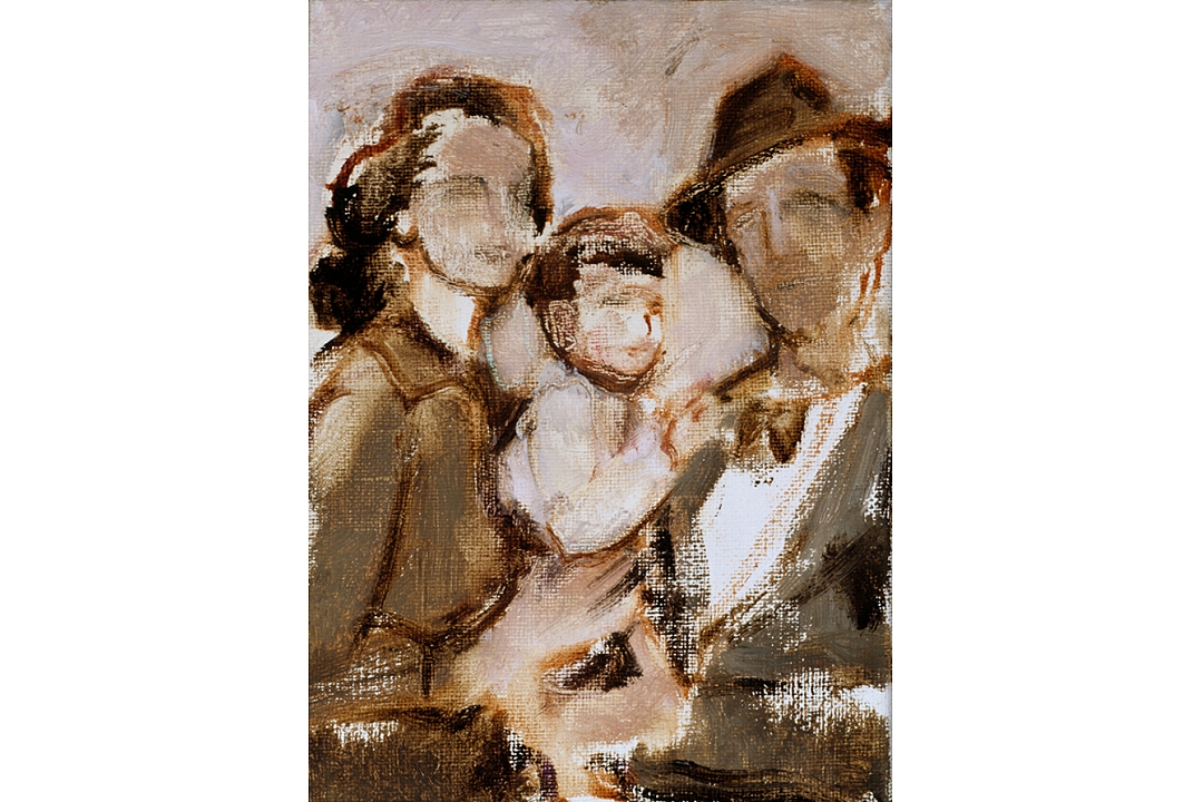 Oilpaint on canvas 13 x 18 cm 2005  " Happy Days"