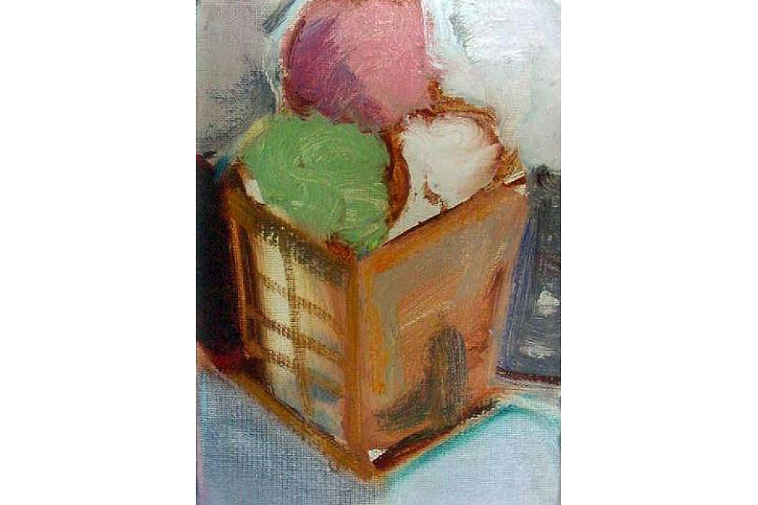 "IceCream" Oilpaint on linen 13x18 cm 1997 "Between Floors " SBG